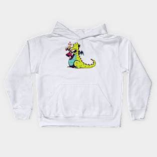 Little princess kisses dragon Kids Hoodie